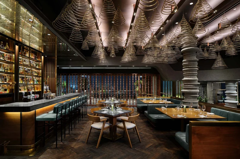 Ce La Vi Singapore restaurant upper deck interior photography